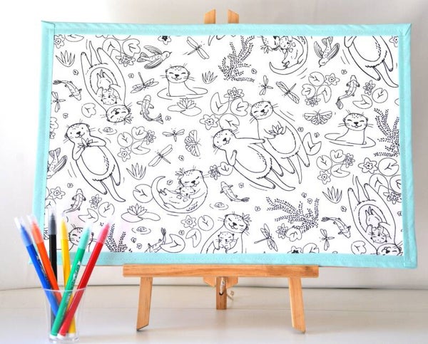 Set de Table à colorier et réutilisable - L'eau