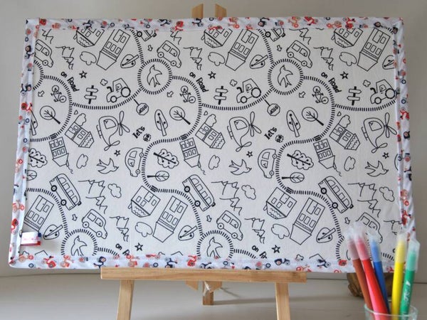 Set de Table à colorier et réutilisable - La ville