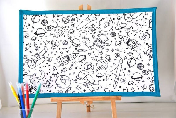 Set de Table à colorier et réutilisable - Super Héros