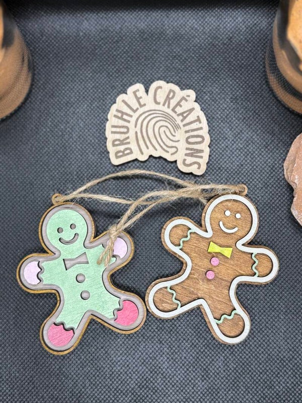 Lot de 2 Boules de Noël : Gingerbread