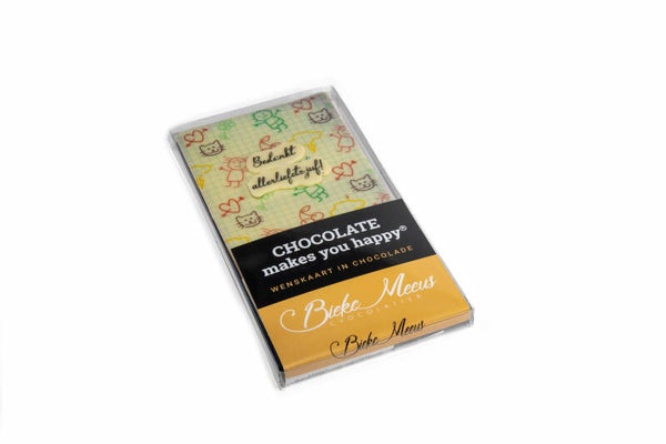 Gepersonaliseerde chocolade wenskaart