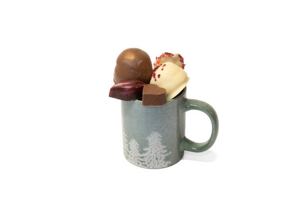 Gevulde mok 'kerstboom'