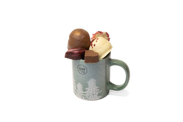 Gevulde mok 'kerstboom'