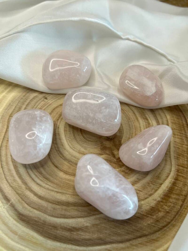 Rosenquarz Trommelstein - 3 Grössen