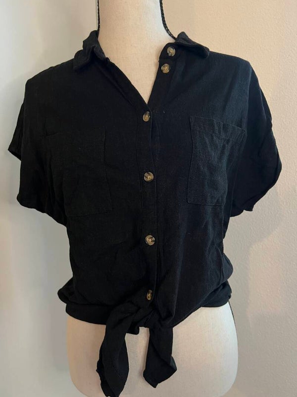 Schwarze Bluse - Grösse XS