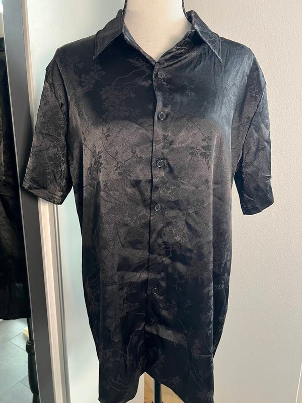 Polyester Bluse mit asiatischem Muster