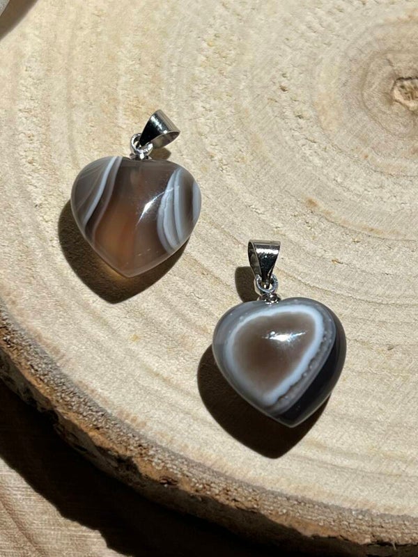 Botswana-Achat Herz-Anhänger