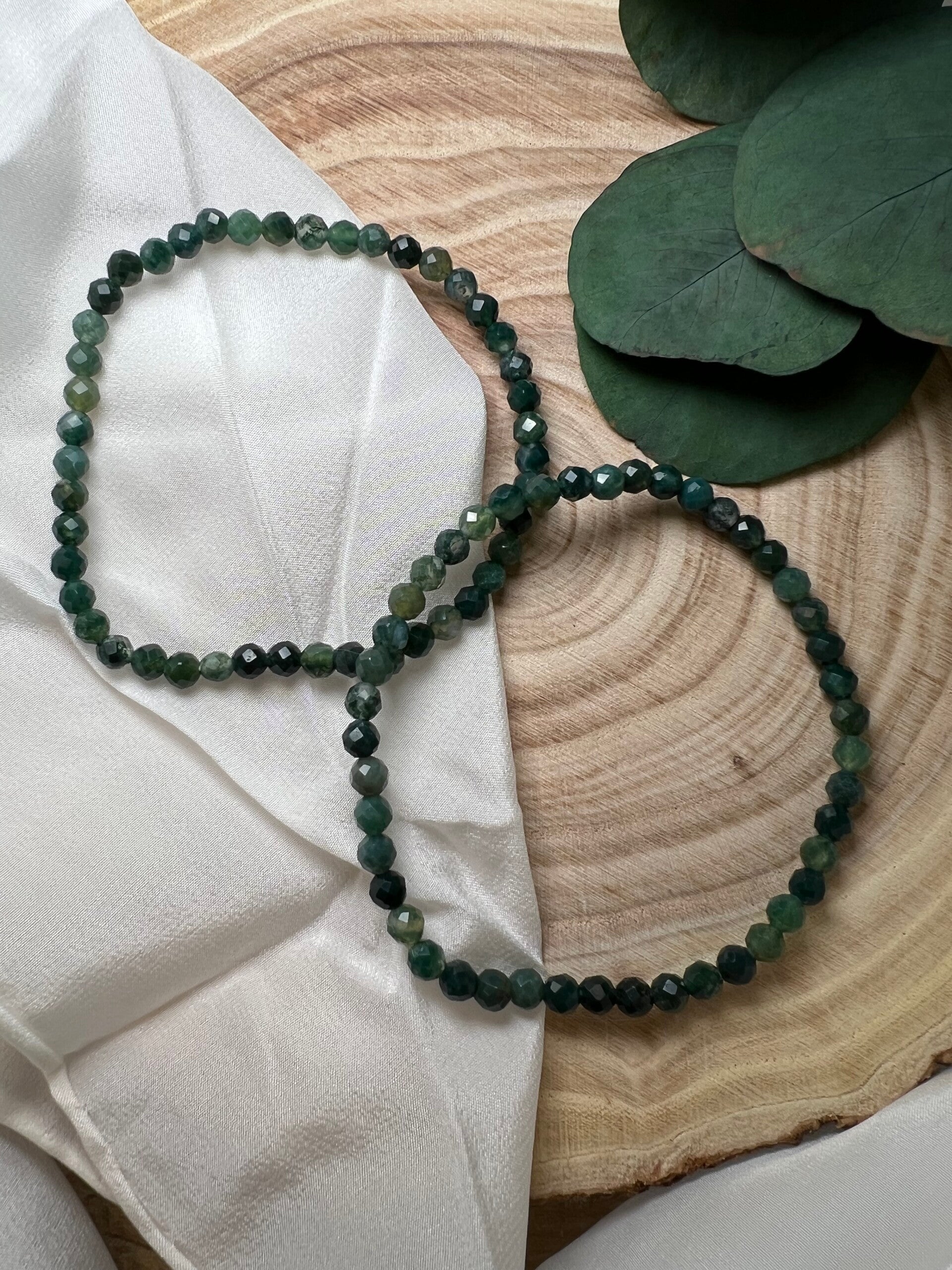 Moosachat · facettiert · 4 mm