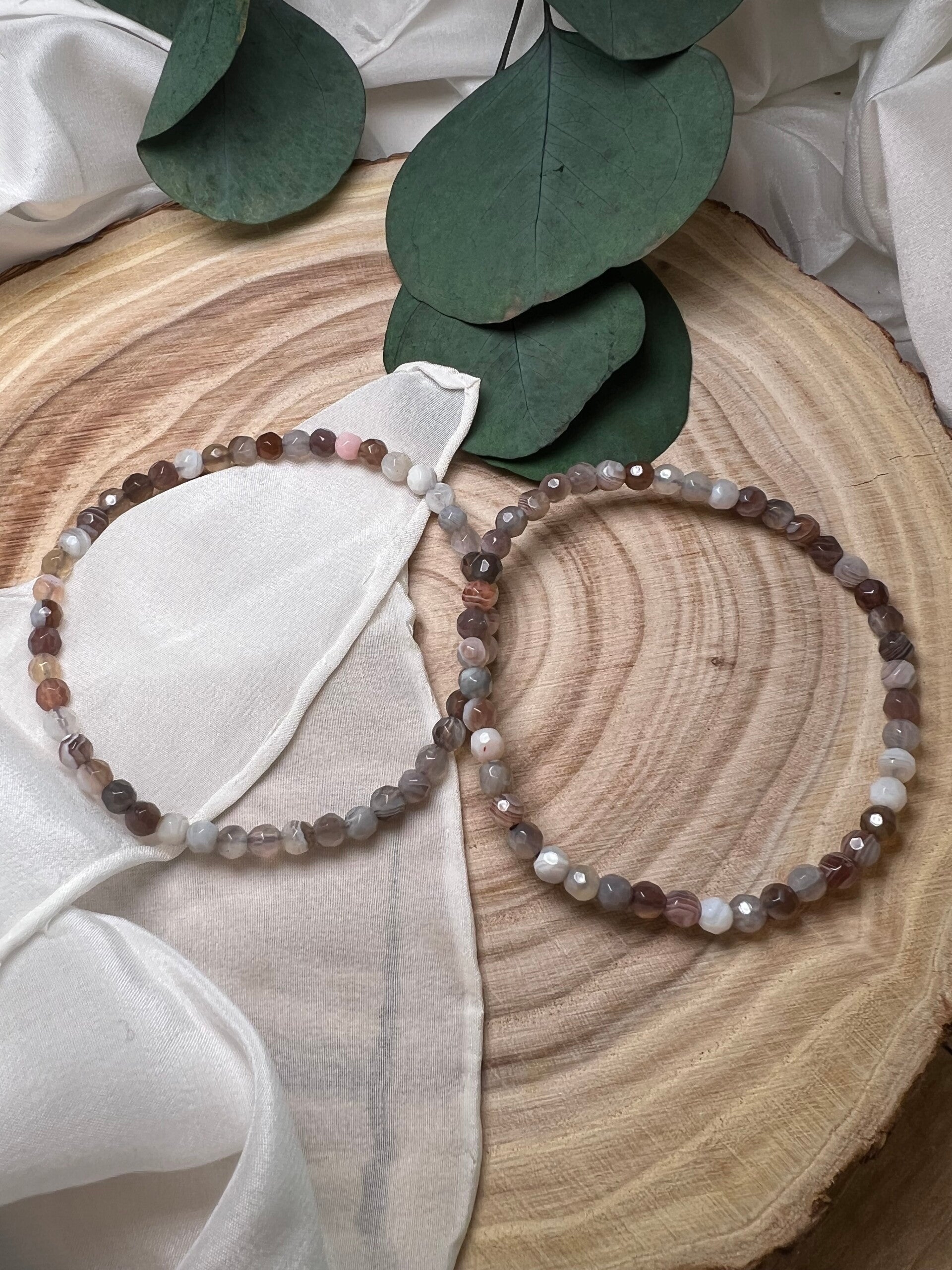 Botswana-Achat · facettiert · 4 mm