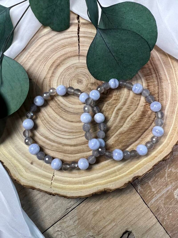 Innere Balance – Edelsteinarmband aus Achat & Chalcedon