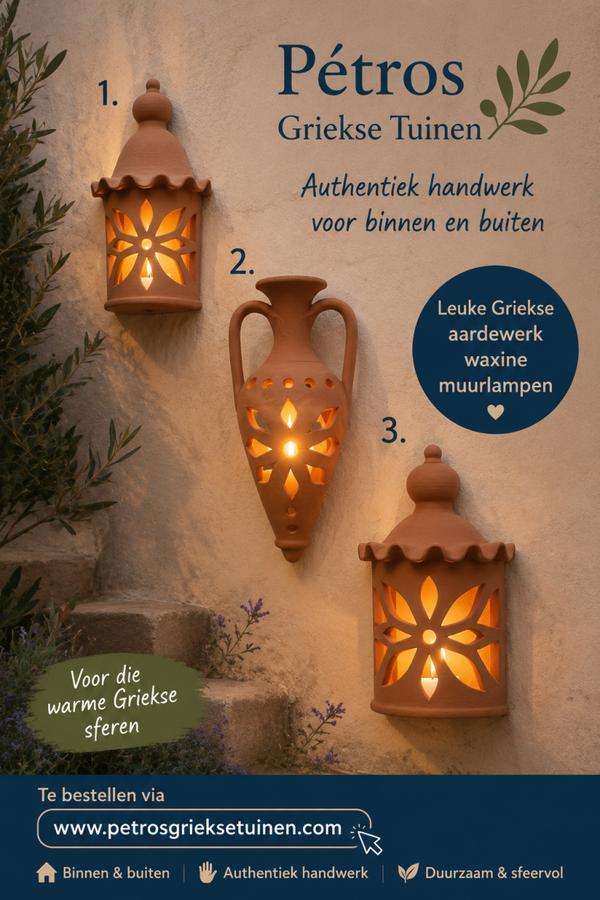 GRIEKSE ( WAXINE ) LAMPEN V.A. € 12,95