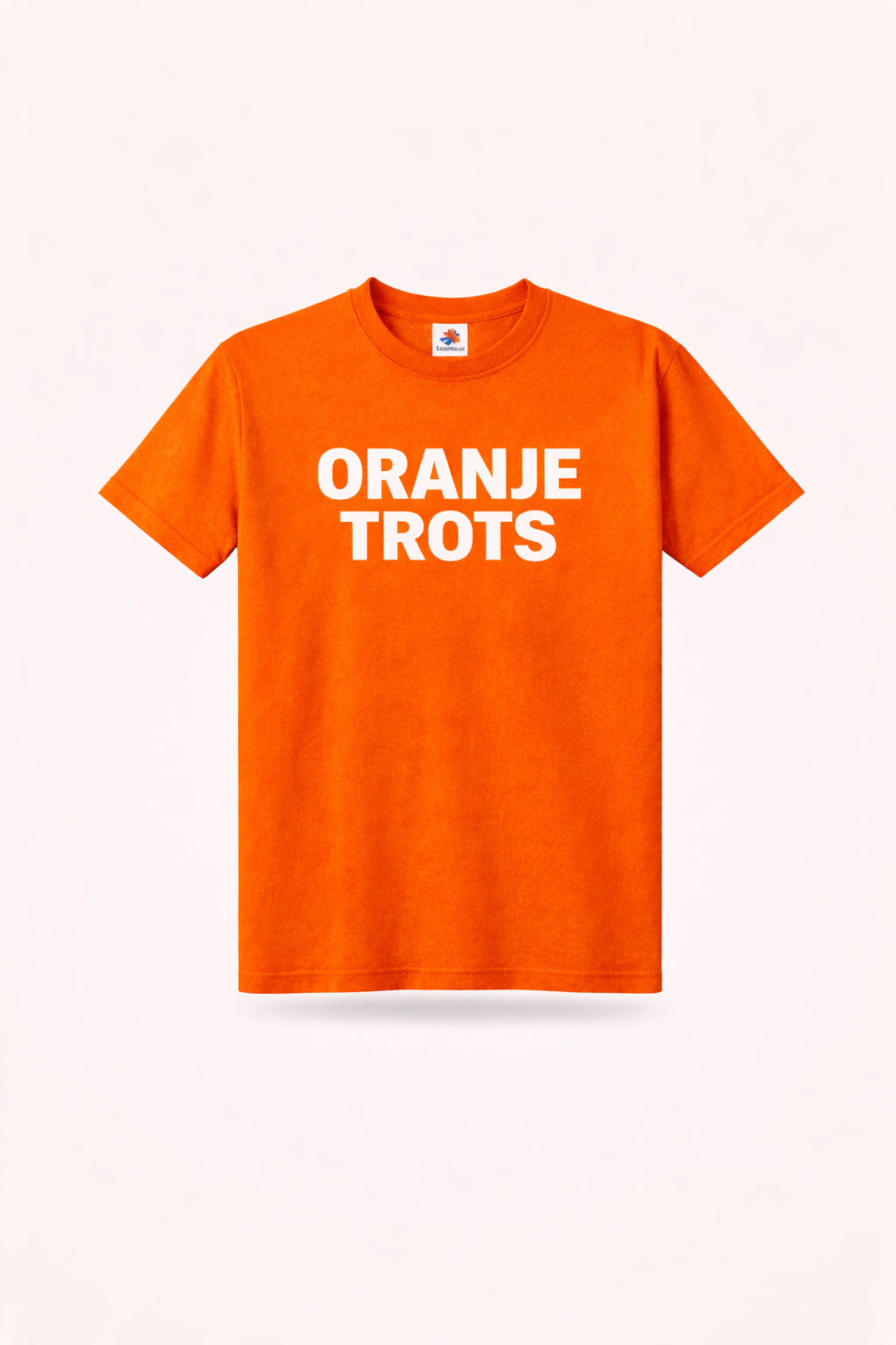 ORANJE T-SHIRT MET ORANJE TROTS