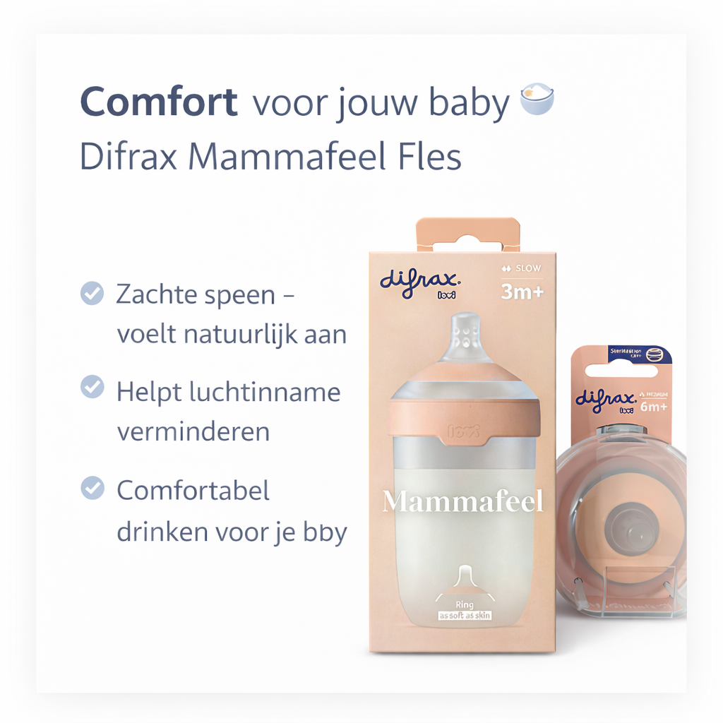 Difrax Mammafeel Fles – Comfort voor jouw baby