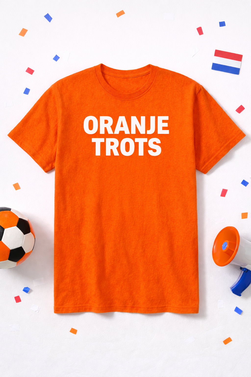 oranje t shirt Maat L