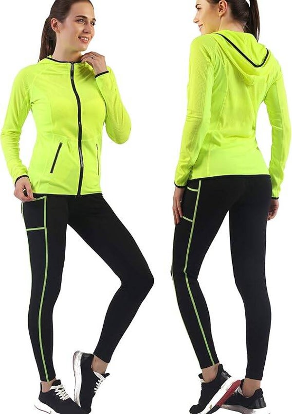 Active Wear Sets for Women -Workout Clothes Gym Wear TracksuitsYoga Jogging Track Outfit Legging Jacket 2 Pieces Set