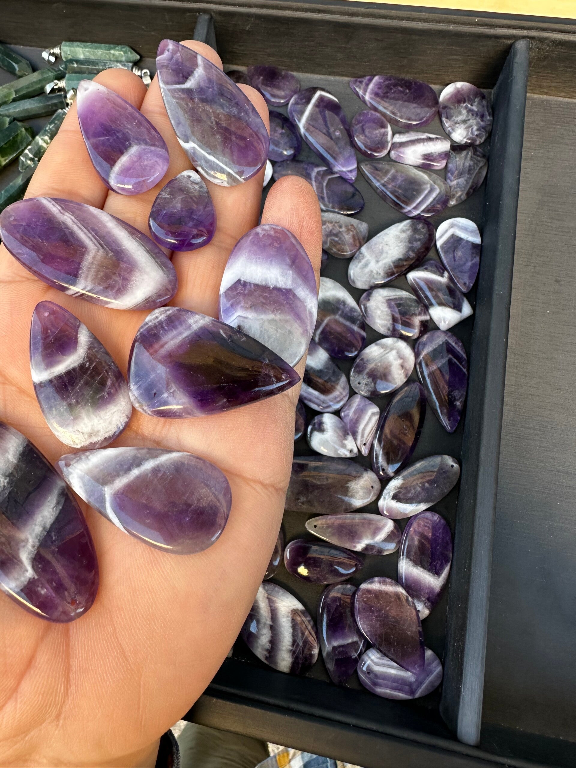 Pendentif Améthyste Chevron