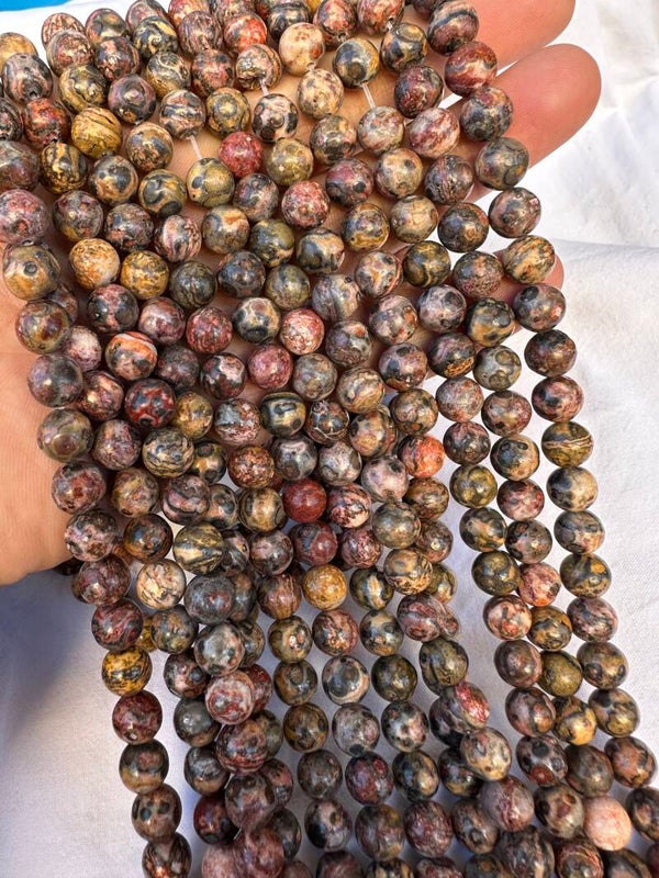 Perles jaspe léopard 8mm