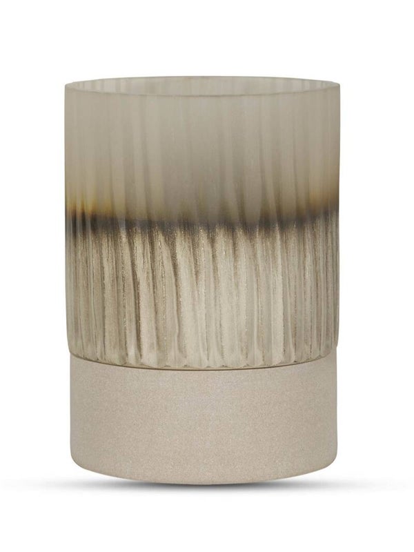 Windlicht 'Oberina' Smoke / Beige  L