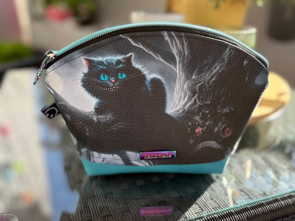 Damen Kosmetiktäschchen Grinsekatze