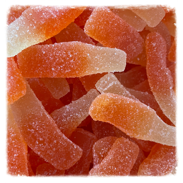 Bouteilles oranges sucrées