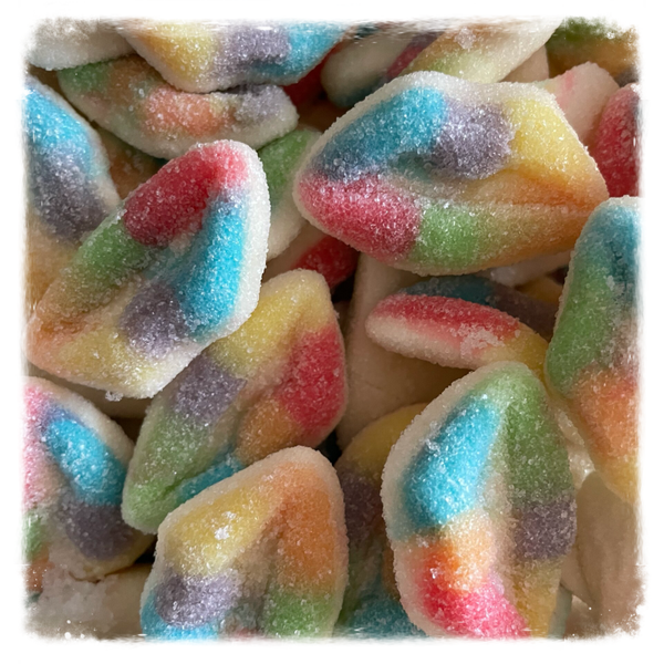 Lèvres multicolores sucrées