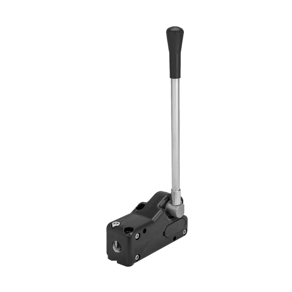 Levier pour câbles à fourche. Commande une section du distributeur hydraulique.