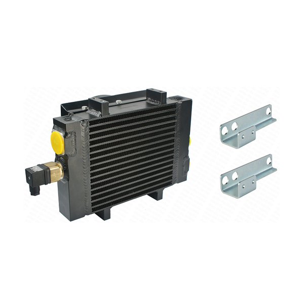 Refroidisseur d'huile à air Max 100L/min avec thermostat et ventilateur 12V et fixations.
