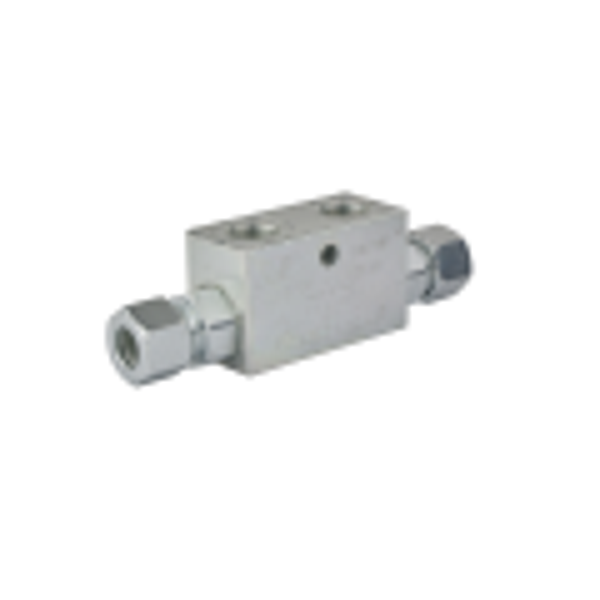 Clapet anti-retour double VBPDE avec bagues coupantes pour montage sur tube