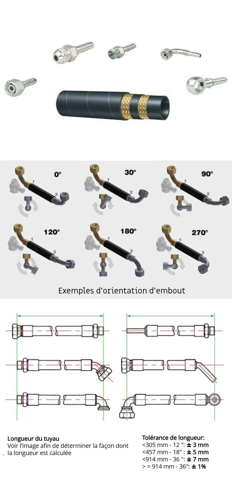 Flexible Alfagomma 2SC-DN16-250 bar. A composer.