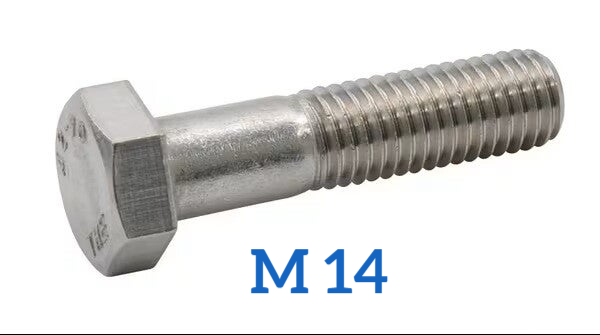 Vis à tête hexagonale, M14 - 8.8 galvanisées