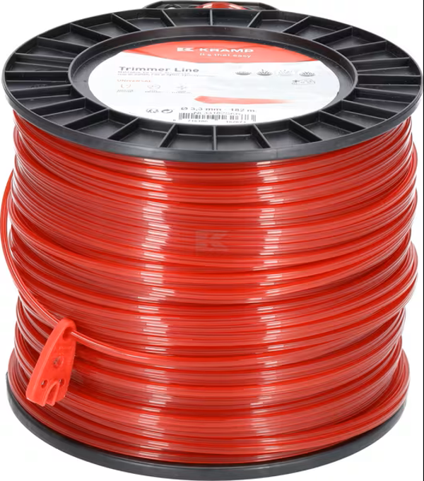 NL33182SKR Fil de coupe Ø 3.3mm 182m carré rouge