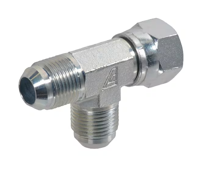Raccord T renversé orientable JIC
