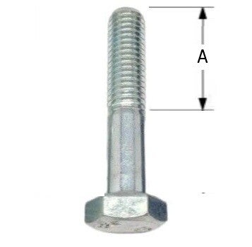 1 VIS TETE HEXAGONALE M10x190  partiellement filetée DIN931 10.9 zing. 93110190109