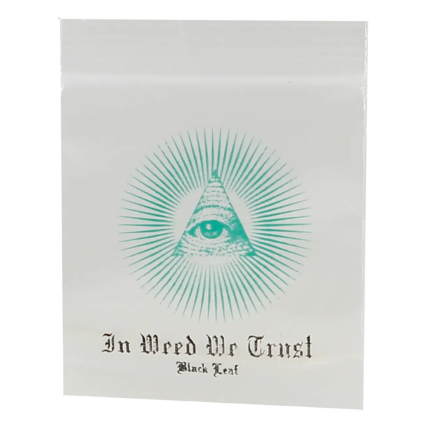 Schnellverschlußbeutel "In Weed We Trust" 35x35mm 100Stk