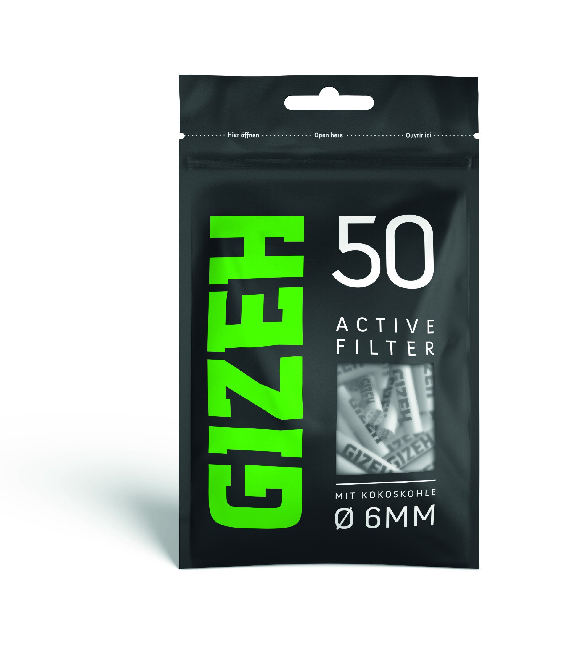 Gizeh Black Active Filter 6mm 50 Stk