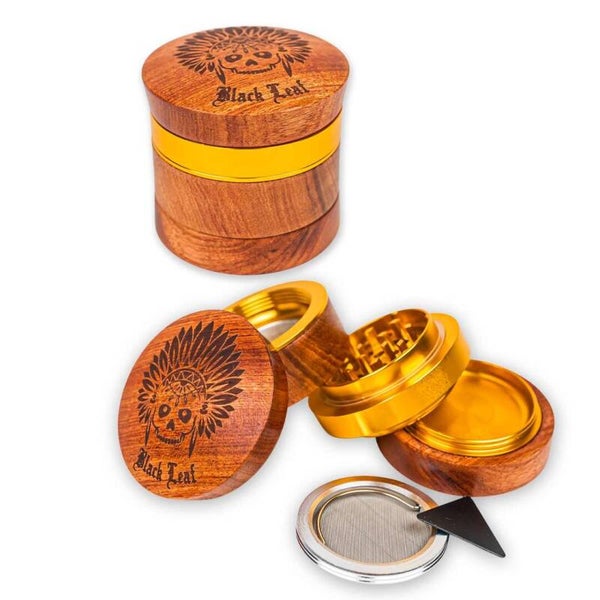 Black Leaf NAVAJO Alu-/Holzgrinder 4-tlg.