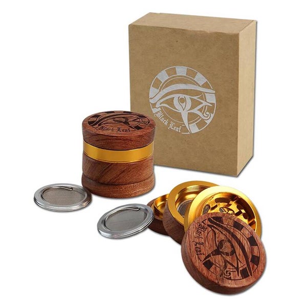 Black Leaf Egypt Alu-/Holzgrinder 4-tlg.