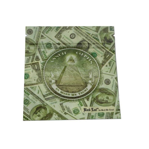 Schnellverschlussbeutel "DOLLAR" 114x102mm 50Stk
