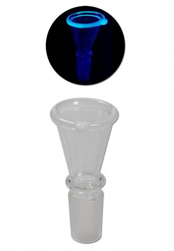 Black Leaf Glow Glaskopf konisch weiss (NS 14)