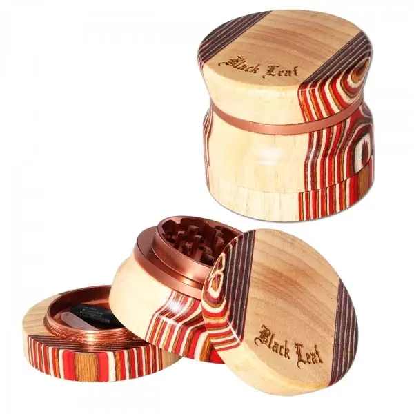 Black Leaf Alu- Holzgrinder 4-tlg. beige