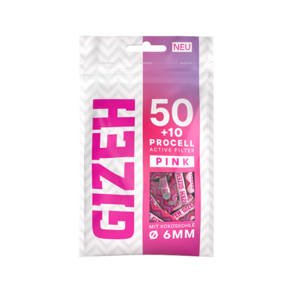 Gizeh ProCell Active Filter Pink 6mm 60 Stk