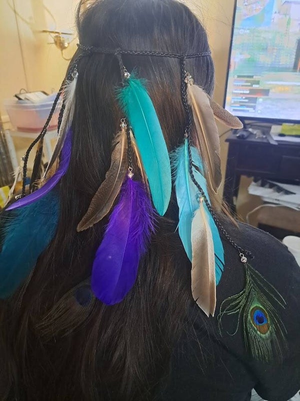 Adjustable Feather Headband