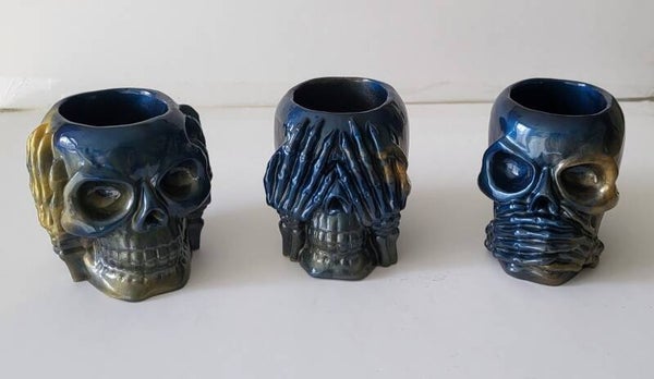 Petits vases pour plante (cranes muet, sourd et aveugle)