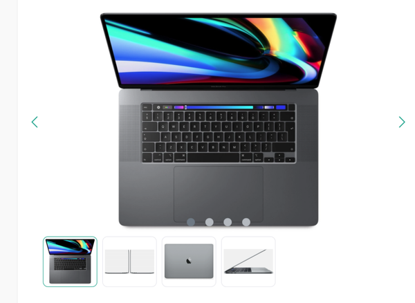 MacBook Pro 16'' 2019 6 Core i7 16GB ram 512GB SSD AMD 4GB