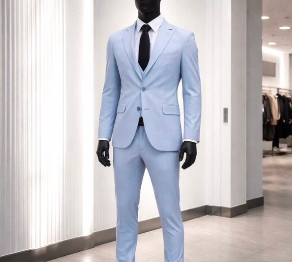 Light Blue Slim-Fit Suit