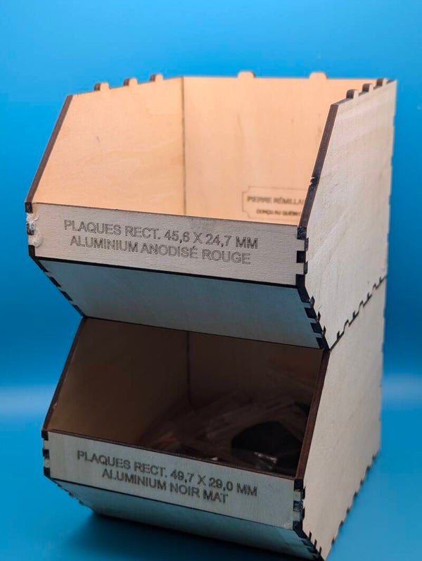 Boîtes de Rangement Empilables en Bois de Tilleul