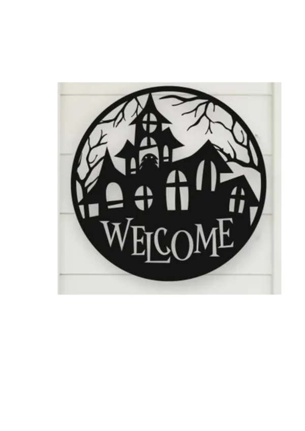 Affiche Murale Bienvenue Halloween Effrayante