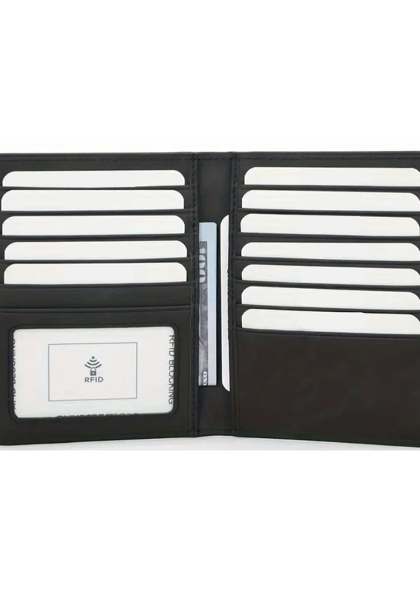 Portefeuille RFID Sécurisé en Cuir Élégant
