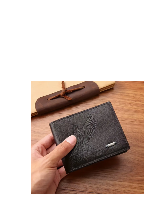 Portefeuille Homme Cuir PU Aigle Élégant
