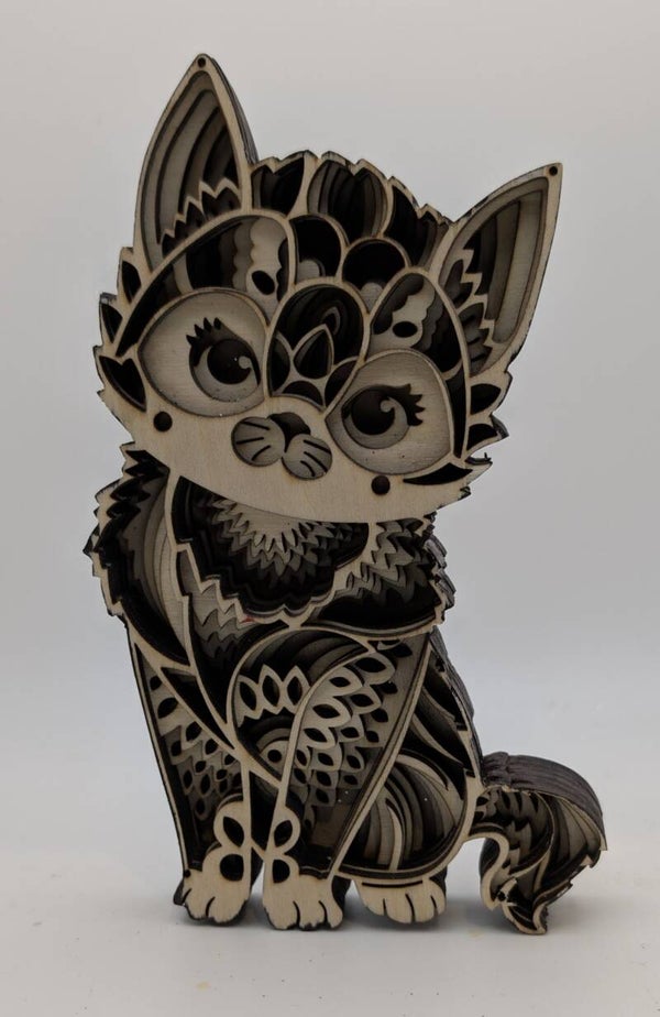 Petit chat en bois